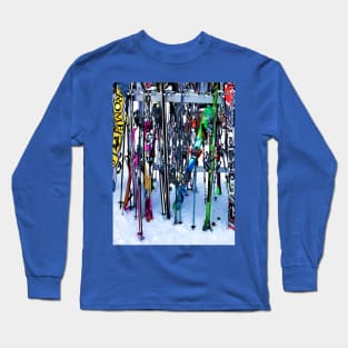 The Ski Party - Skis and Poles Long Sleeve T-Shirt